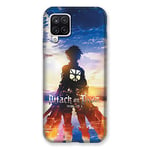 Cokitec Coque pour Samsung Galaxy A12 Manga Attaque Titans Soleil Multicolore