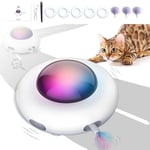 EPROICKS Jouet Chat Interactif Automatique, Jouet interactif pour Chat, Intelligent Jouet Chaton Interieur, Jouet à Plume Electrique, Évitement Intelligent des Barrières, Cadeau pour Chat