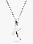 Kit Heath Skript Collection Signature Initial Pendant Necklace, Silver