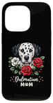 Coque pour iPhone 13 Pro Roses Flowers Dalmatian Mom Dalmatians Dal Dally Dog