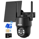 ANRAN 4G LTE Security Camera Outdoor Battery Wireless CCTV Solar Panel Sim Card