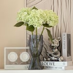 DUYONE 3PCS 21 inch Lifelike Artificial Hydrangea Large Real Touch Flowers Artificial Flowers Dry Flowers Outdoor Wedding Christmas Office Family Party Living Room Table Decoration (Light Green)