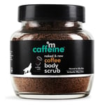 mCaffeine Naked and Raw Coffee Body Scrub - Body Wash Treats Ingrown Hair - Body Exfoliator Softens Skin - Coconut - Normal to Oily Skin - 100 g