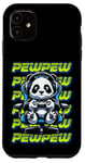 Coque pour iPhone 11 Graphique de jeu vidéo Panda Pew pour hommes, garçons, femmes, enfants