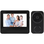 Système D'interphone Vidéo, Visiophone Intelligent 1080P, Sonnette Dingdong à Vision Nocturne Intelligente sans Fil WiFi avec Moniteur