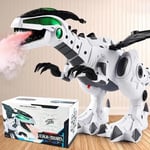 Grand jouet de dinosaure mécanique en spray- Jouets interactifs parent-enfant- Cadeaux pour enfants- Blanc