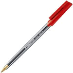 STAEDTLER 430 Stick Ballpoint Pen 1.0mm Tip 0.35mm Line Red (Pack 10) - 430M-2