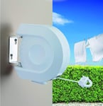 12m Retractable Clothes Line Washing Reel Garden Wall Mounted Outdoor Drying