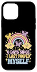 Coque pour iPhone 12 mini 0 Days Since I Last Pooped Myself Coloré Rainbow Groovy