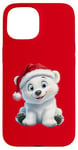 Coque pour iPhone 15 Holiday Polar Bear