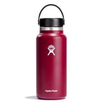 HYDRO FLASK - Gourde Isotherme 946 ml (32 oz) - Bouteille Inox à Isolation Sous Vide - Bouchon Antifuite et Revêtement par Poudre - Sans BPA - Ouverture Large - Berry