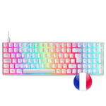 Mars Gaming MKULTRA clavier USB AZERTY Français Blanc - Neuf