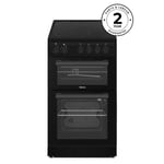 Altimo CETC502B 500mm Twin Cavity Freestanding Cooker - Black