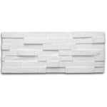 Decosa - Panneau mural à décorer Sierra 3D-relief - aspect briquette - polystyrène - blanc - 20 x 50 cm - 8 sach. (=4 m2) - Blanc