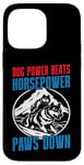 Coque pour iPhone 14 Pro Max Dog Power bat Horsepower Paws Down Mushing