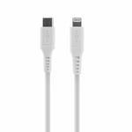 Fast flytende silikonkabel USB-C/Lightning-kabel 60W - 1,2 meter hvit