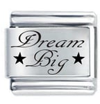 DREAM BIG * Daisy Charm For 9mm Italian Modular charm bracelets