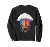 Colorful Rain Cloud Artwork For Joyful Nature Lovers Sweatshirt