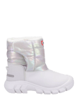 Hunter Kids' Big Kids Intrepid Snow Boot, Patter Grey/Rainbow