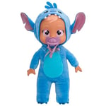 Cry Babies Tiny Cuddles Disney Stitch, Poupée Douce de 25 cm, Pleure de Vraies Larmes, Pyjama Disney, Jouet Cadeau pour Garçons et Filles +18 Mois