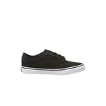 Vans Childrens Unisex Low Top Lace-Up Black Canvas Kids Plimsolls 14CFB3 - Size UK 11 Kids