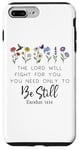 Coque pour iPhone 7 Plus/8 Plus The Lord Will Fight For You Sign Bible Verse Exodus 14:14