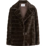 Bailey Faux Fur Coat Short - Dark Brown