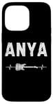 Coque pour iPhone 14 Pro Max Anya Guitare Battement De Coeur Musique Guitariste