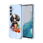 WOKEZ Coque pour Samsung Galaxy A25 5G, Transparente TPU Coque pour Samsung A25 5G avec Chien, Clear Slim Antichoc TPU Phone Case Cover pour Galaxy A25 5G Girly Bumper Protection-A32