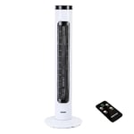 GEEPAS 32 Inch Tower Fan with Remote Control – Oscillating Cooling Fan, 3 Speed with 7.5 Hour Timer - Portable Free Standing Air Cooling Fan for Home or Office White, Quite Cooling, 2 Year Warranty