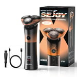 SEJOY Electric Shaver for Men Wet & Dry Cordless Rotary Beard Trimmer Face Razor