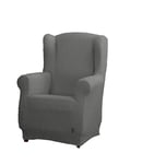 Estoralis | Borneo | Housse de Chaise à Oreilles | Tissu Super élastique C/ 10 Gris Perle | pour Fauteuil à Oreilles de 70 à 110 cm. | Protecteur de qualité | Adaptable à Tous Types de bergères