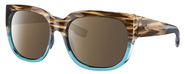 Costa Del Mar Waterwoman II Cateye Polarized Sunglasses in Brown Blue Wahoo 58mm