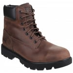 Timberland Pro Sawhorse Mens Slip Resistant Leather Safety Toe Cap Boots Brown