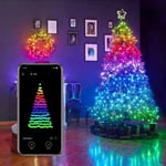 Fairy Lights Christmas Tree Decoration Lights Smart App Controlled Christmas Lights Weatherproof Color Mixing for Girls/Boys Bedroom, Wall, Wedding Birthday Party, Christmas, Tent Decoration