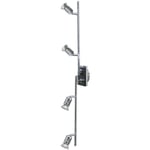 Plafonnier Plafonnier Système Spot Bois Chrome Luminaire Globo 5785-4