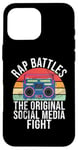 Coque pour iPhone 16 Pro Max Rap Battles The Social Media Fight Hip Hop des années 90