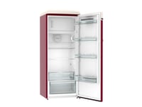 Gorenje Retro Refrigerator | Obrb615dr | Energy Efficiency Class D | Free Standing | Larder | Height 152.5 Cm | Fridge Net Capacity 225 L | Freezer Net Capacity 22 L | 38 Db | Red