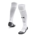 Under Armour UA Magnetico 1pk Over-The-Calf Chaussettes de sport, Chaussettes hautes anti-transpirantes, Chaussettes de foot, running ou workout pour hommes et femmes, blanc/gris/noir