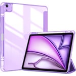 ProCase Coque pour iPad Air 13 Pouces en 2024, Nouvel Étui Amélioré avec Porte-Stylet pour iPad Air 6ème Génération, Housse de Protection Anti-Chute -Violet