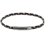 LES POULETTES BIJOUX - Bracelet Homme Tresse en Coton Bleu Blanc Rouge - Taille 19 cm