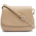 Sac Lacoste  SAC À RABAT CITY COURT  EN CUIR GRAINÉ BEIGE