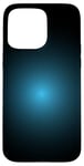 Coque pour iPhone 15 Pro Max Dégradé radial simple bleu ciel à noir