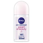 NIVEA Pearl & Beauty Anti-Perspirant Deodorant Roll-On (50 ml, Pack of 6), Fresh Fragrance Deodorant for Women, Roll-On Deodorant for Women, Deodorant Women's