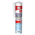 151 Multi-Purpose Silicone Sealant 280ml White Waterproof Bathroom Window Sealer