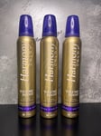 3 x 200ml Harmony Gold Extra Firm Hold Volume Boost Styling Mousse