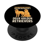 Qu'est-ce qui est mieux qu'un Golden Retriever ? Deux Golden PopSockets PopGrip Interchangeable