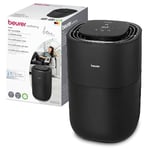 Beurer LB 200 Humidificateur d'air avec technologie d'évaporation à froid à haute efficacité énergétique, humidification hygiénique de l'air, 3 niveaux d'humidification, pour des pièces jusqu'à 30m²