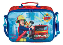 Undercover Fstu7054, Pojke, Skolväska Med Axelrem, Fireman Sam, Dragkedja, Blå, Röd, Bild