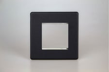 Varilight XDYG2S.MB DataGrid Plate, urban screwless matt black, 2 grid spaces